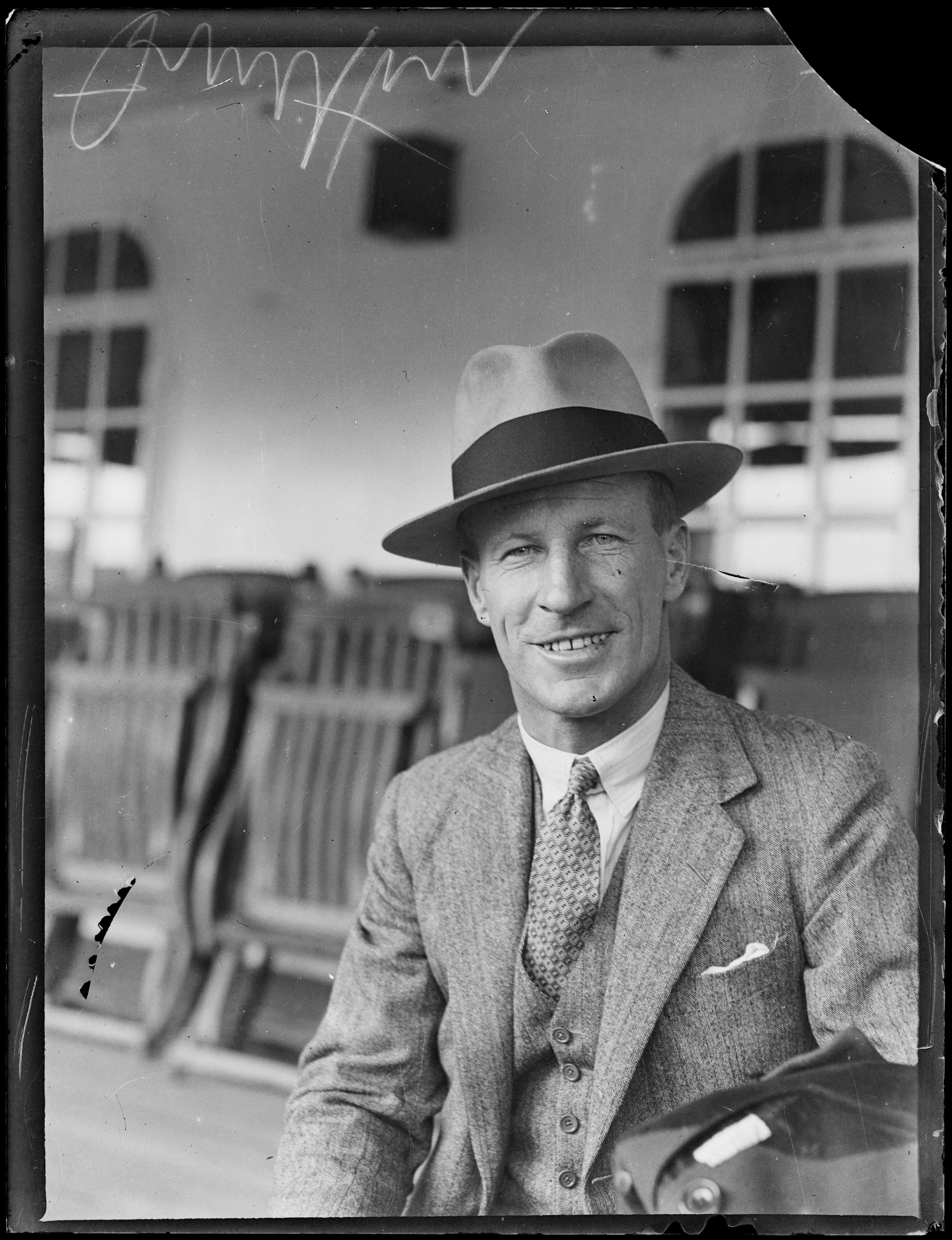 Photographic portrait of Sir Charles Kingsford Smith, 20 June 1932, the year he was knighted.