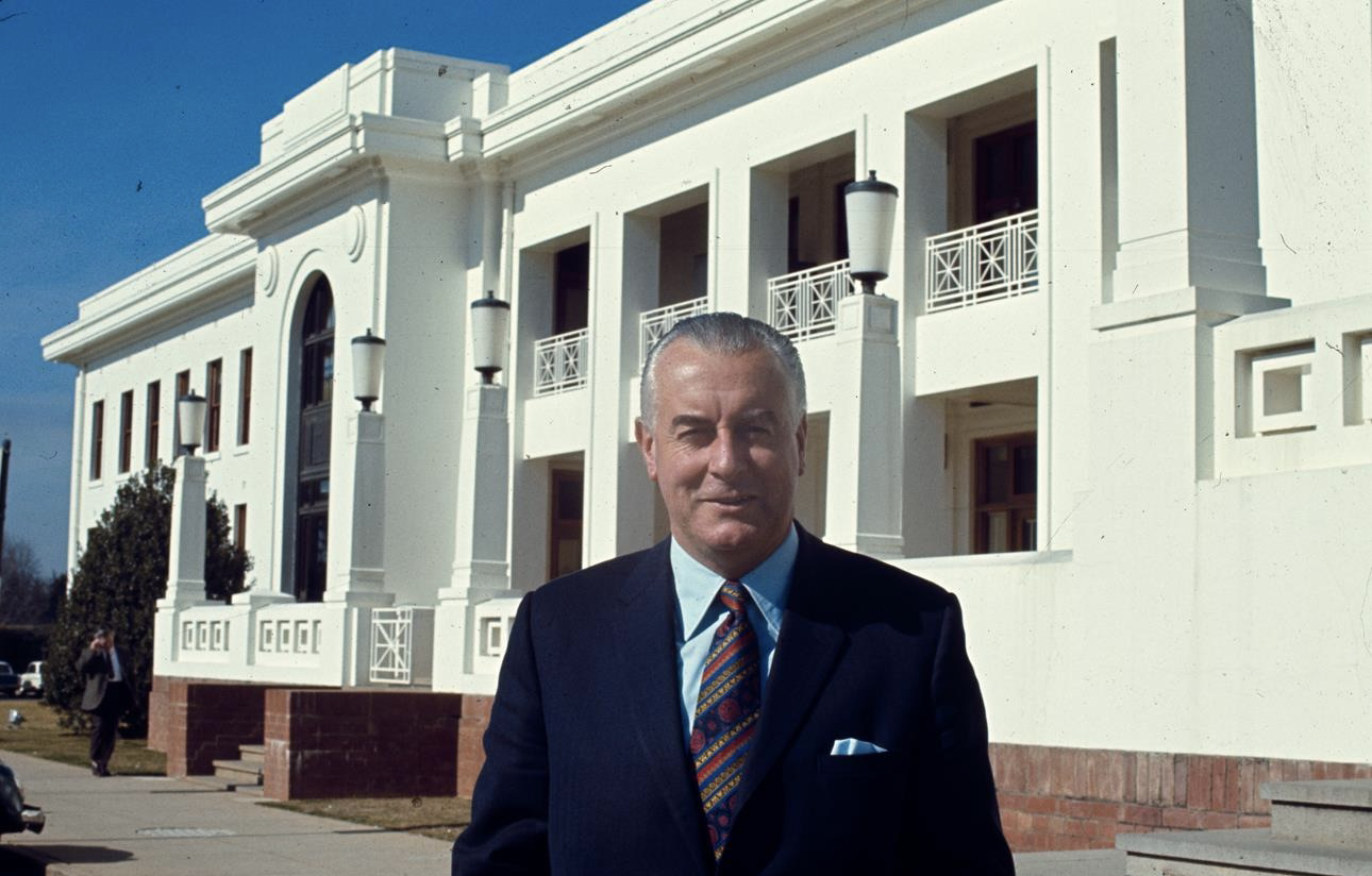 Gough Whitlam in 1971, as Leader of the Opposition, the year before his election as Prime Minister.